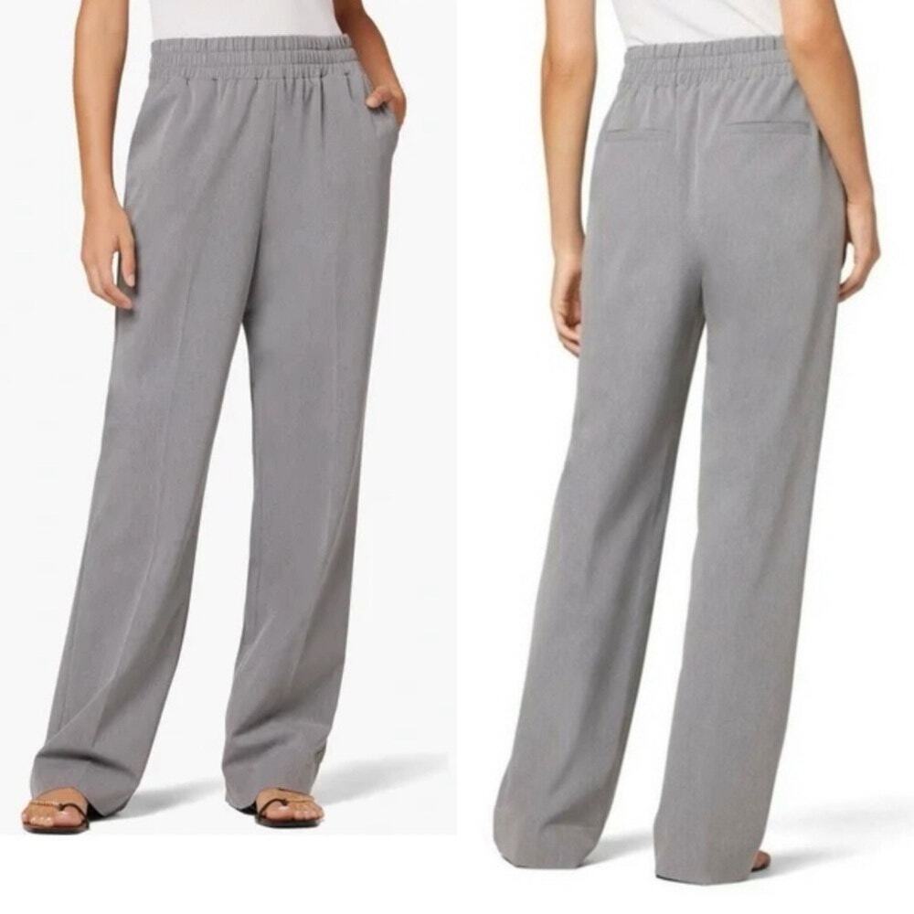 Favorite Daughter Favorite Pant Frost Gray Wide Leg Pull On SZ XL HEMMED